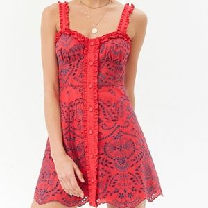 Floral Embroidered Lace Dress